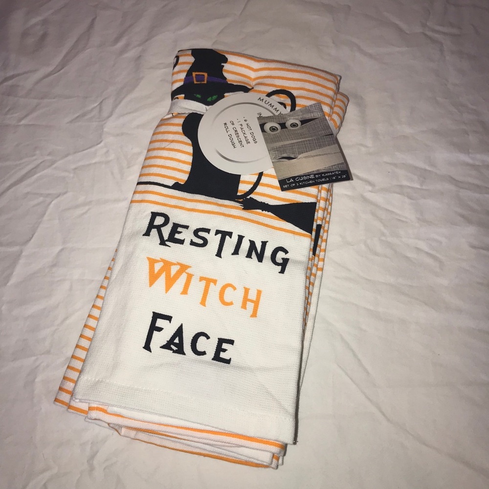 La Cuisine Halloween Dish Towels, Set of 3, NWT